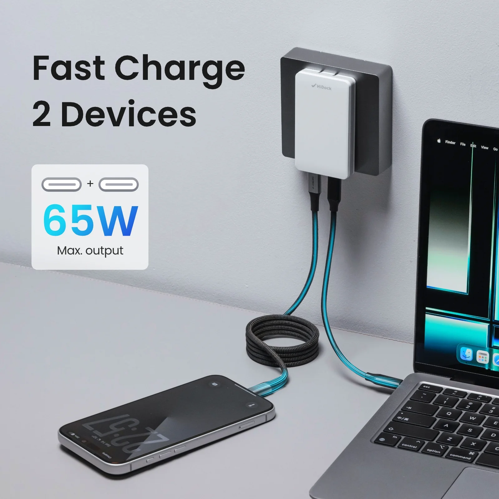 HiDock 65W GaN Slim Charger - Image 6